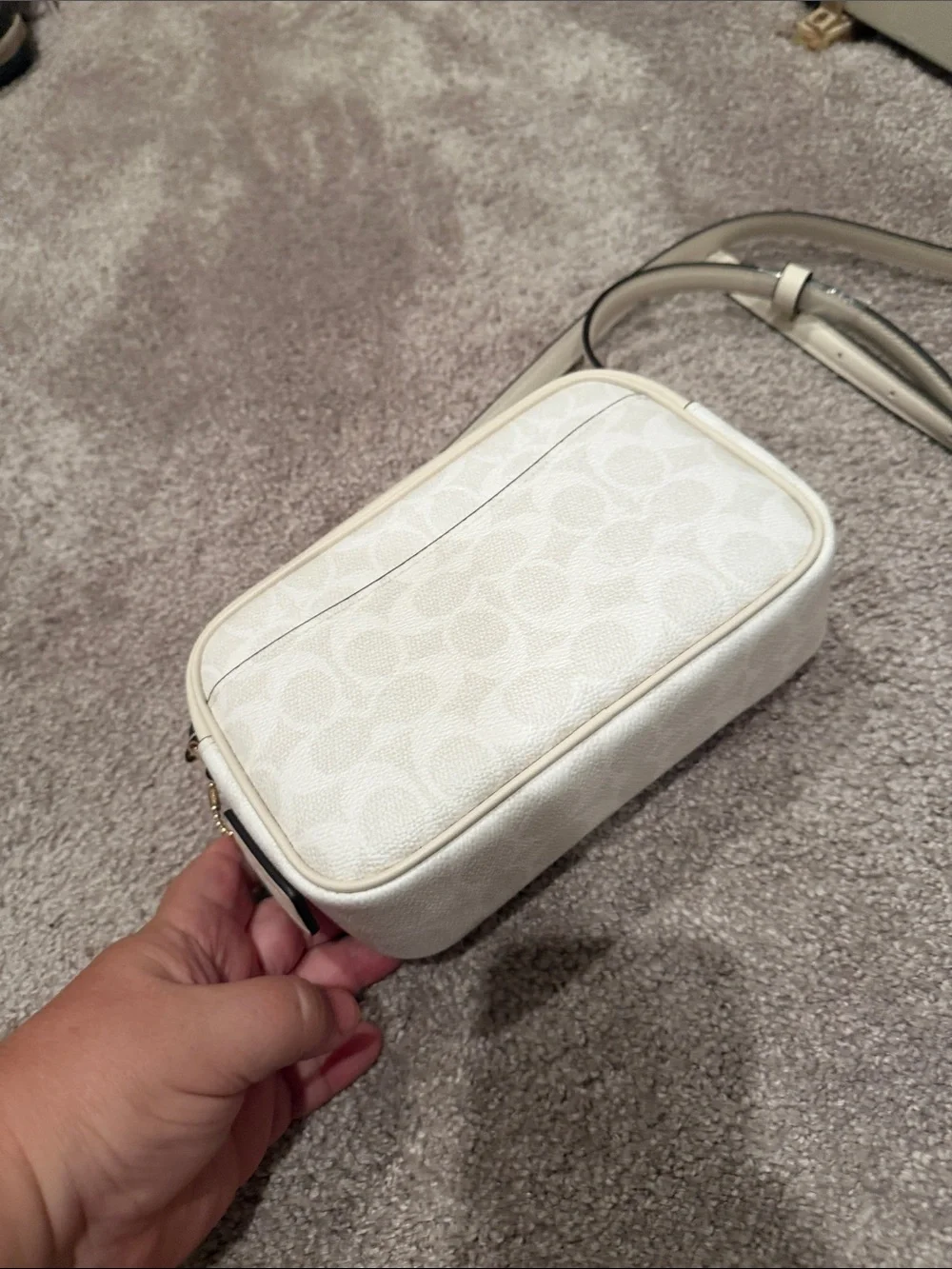 Coach Chalk Pebble Canvas Small Crossbody Bag